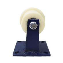 5 inch flat plate rigid nylon single side track casters